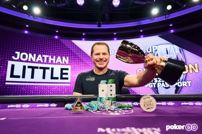 Jonathan Little after winning the PokerGO Cup