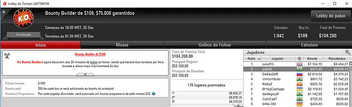 Pardal77 Vice no High Roller Club: Bounty Builder HR do PokerStars & Mais 102