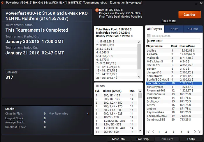 RuiNF Conquista Big 5 (,526) e Empilha Resultados & Mais 106