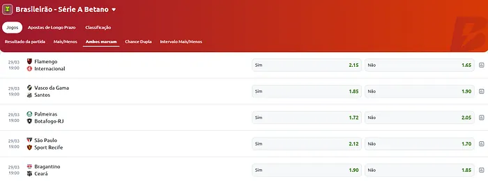 apostas ambos marcam BTTS brasileirao betano