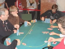 I'm the bearded one behind the chipstack