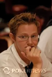 England's Ben Grundy is currenty second in chips