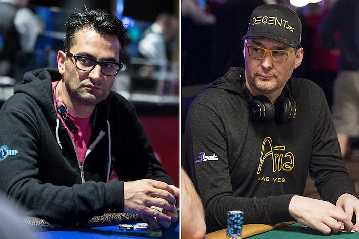 Antonio Esfandiari and Phil Hellmuth