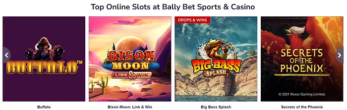 Slots games at Bally Casino 