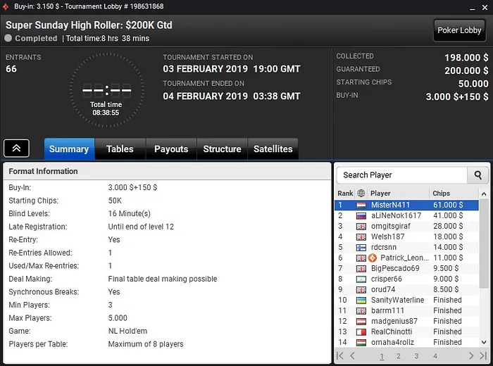 Lobby de poker da partypoker