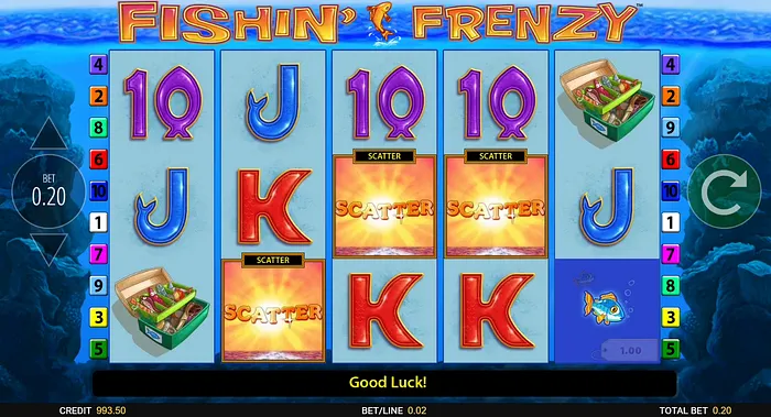 Fishin' Frenzy Slot scatter symbols
