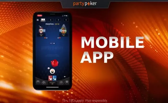 App Mobile partypoker aplicativo para celular e tablet