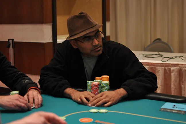 Satish Surapaneni was just cursed out by a lurking railbird while playing for $17,092