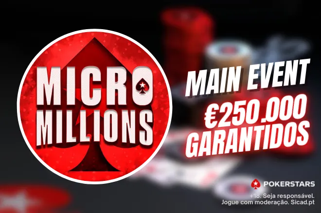 €50 Main Event PKO MicroMillions com €250.000 GTD - hoje!