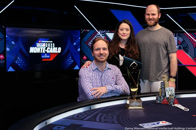 Mike Watson, 2nd in chips in SCOOP 108-H, pictured here after winning EPT Monte Carlo