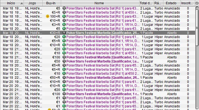 PokerStars.pt com Satélites para o PokerStars Festival Marbella 101