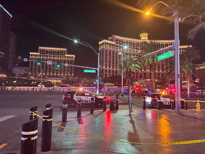 Shooting in front of the Bellagio Fountains