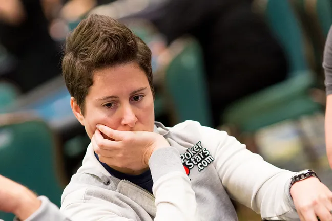 Vanessa Selbst is low on chips.