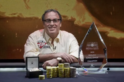 Dan Shak and his 2010 Aussie Millions $100,000 Challenge trophy