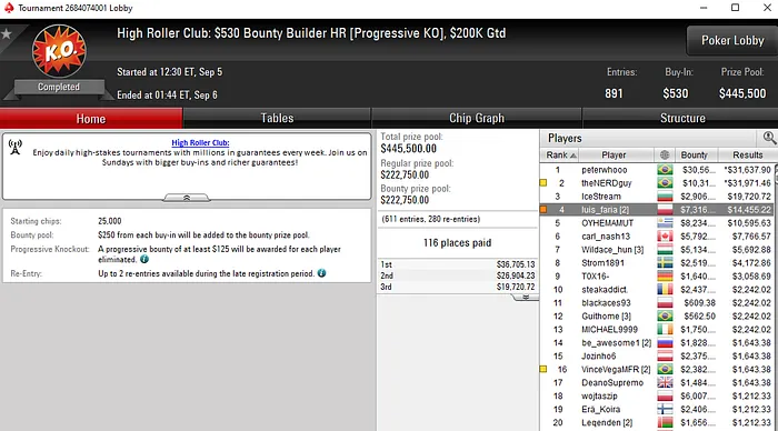 Lobby de poker da PokerStars