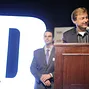 U.S. Senator Dean Heller (R-NV) gives the "Shuffle up and deal!" announcement