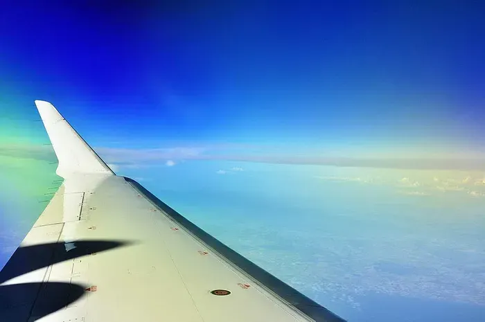 View out of window from a plan