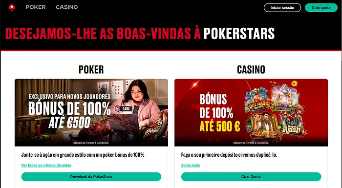 Bónus de Poker e Casino na PokerStars Portugal