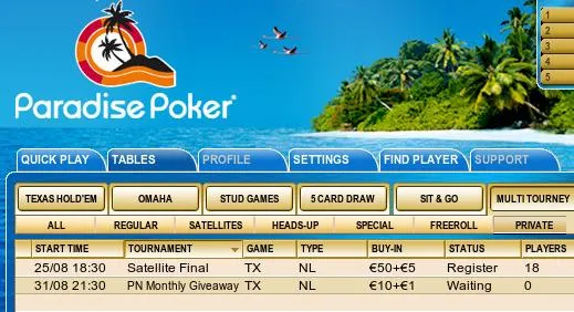 Ganhe Portáteis, TV's LCD e iPod's Todos os Meses na Paradise Poker! 101