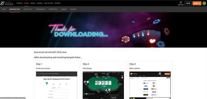 Borgata Poker MI install