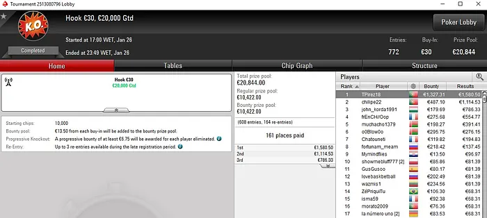 Lobby de poker da PokerStars