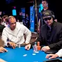 Phil Ivey and Phil Hellmuth started the day side by side