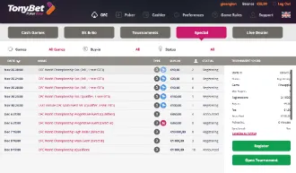 Chinese Poker Tournaments at Tonybet Poker: Full Review 101