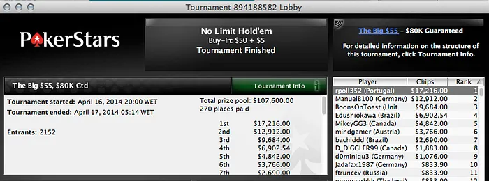 rpoll352 Vence The Big  (,216) & Mais 101