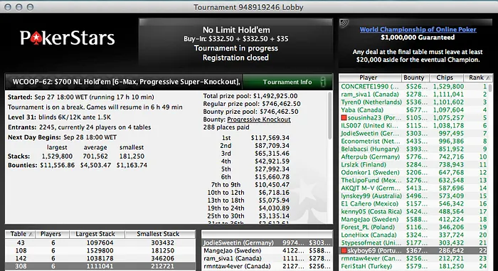 Skyboy e Sousinha no Dia 2 do WCOOP #62 - 7k Up Top! 101