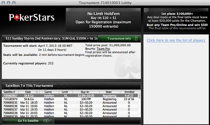 II Aniversário Sunday Storm  Milhão Garantido a 7 de Abril 101