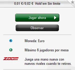 Seat Me na PokerStars.es