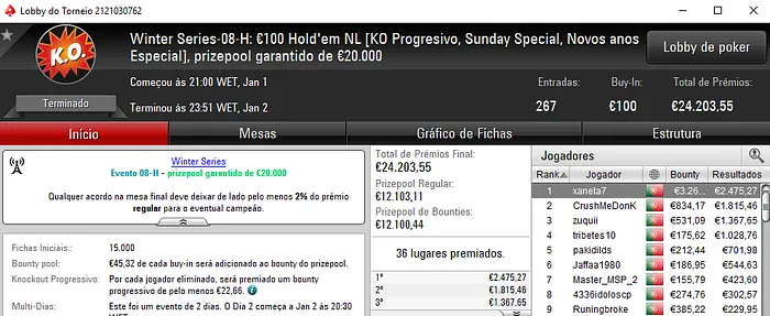 xaneta7 Sagra-se Campeão do Evento #8 High e MannyGon no Evento #8 Low 102