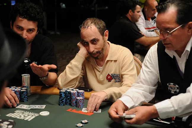 Barry Greenstein one of the big stacks to finish the day