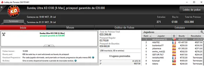 PokerStars.pt: sousa1091, whydoievenpl e policy10 com Domingo Recheado 102