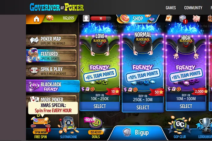 GOP3 Blackjack Frenzy