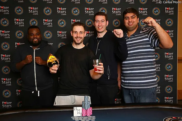 Guy Taylor et sa mif après la victoire sur le 500$ PLO