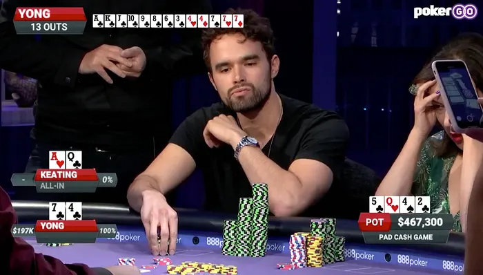Alan Keating took an expensive bad beat like a champ on PAD.