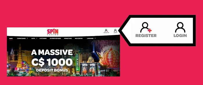 Sign Up at Spin Casino