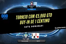 Torneio €5.000 GTD com Buy-in de 1 Cêntimo na 888poker