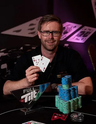 Diarmaid Kennedy won Event #1 €135+€15 Galway Cup at the Full Tilt Poker Galway Festival. Photo courtesy of FTP Blog.