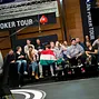 Flag of Hungary waved on the rail