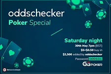 Play the oddschecker Poker Special This Saturday! $2,500 Added to the Prize Pool