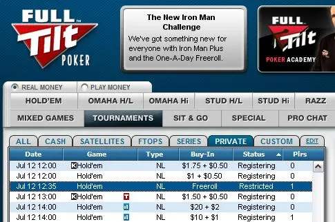 Full Tilt Poker 0 Cash Freeroll Schedule 101