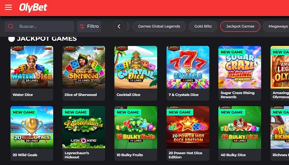 Jackpots en OlyBet