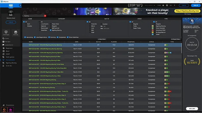 888poker mystery bounty