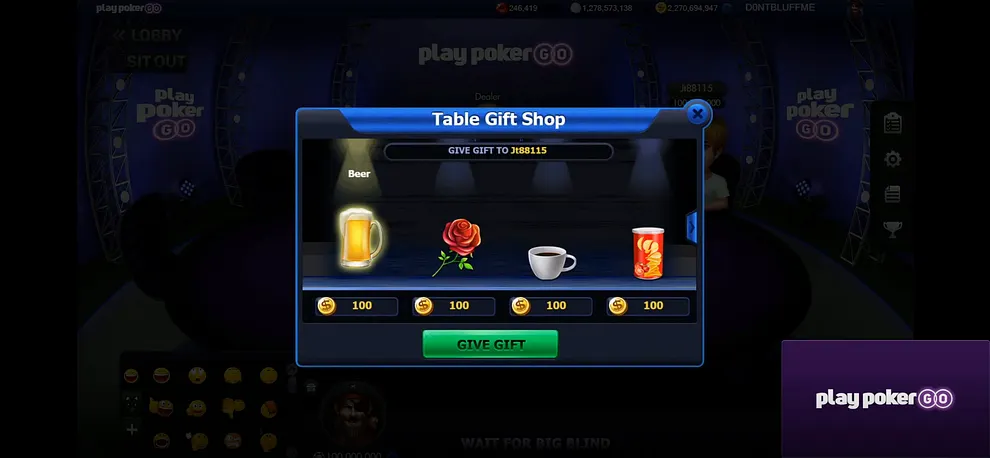 PlayPokerGO gifts