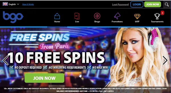 bgo 10 free spins