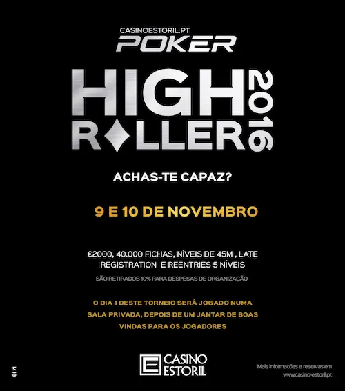 High Roller Casino Estoril 2016: Arranca Hoje às 21:30 101