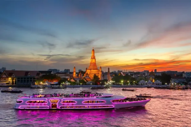 Bright Pearl Cruise on the Chao Phraya River – Nighttime River Experience