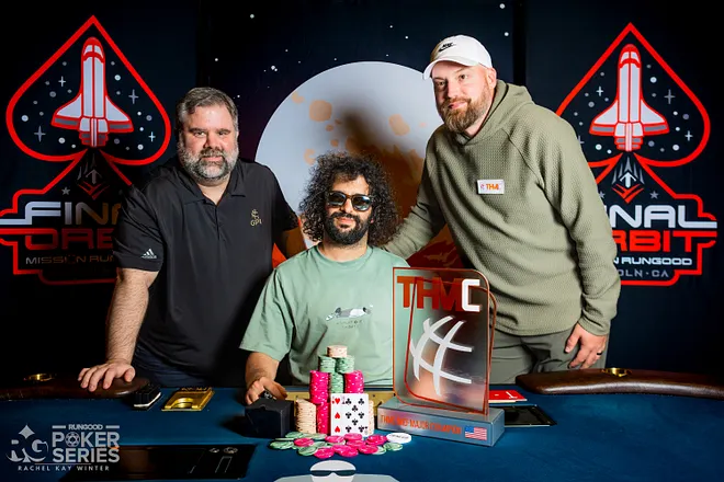 Sasha Sabbaghian, The Hendon Mob Mid-Major Championship Winner, with Eric Danis & Anthony Charter